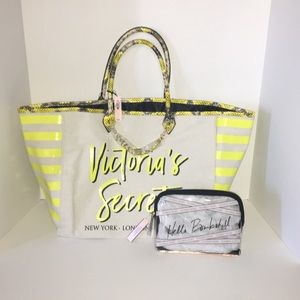NWT Victoria’s Secret Tote with Makeup Bag!